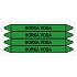 Značení potrubí, horká voda,4 ks, 250 × 26 mm
